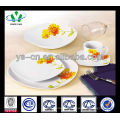 White Square Shape Porcelain Dinner Ware Set